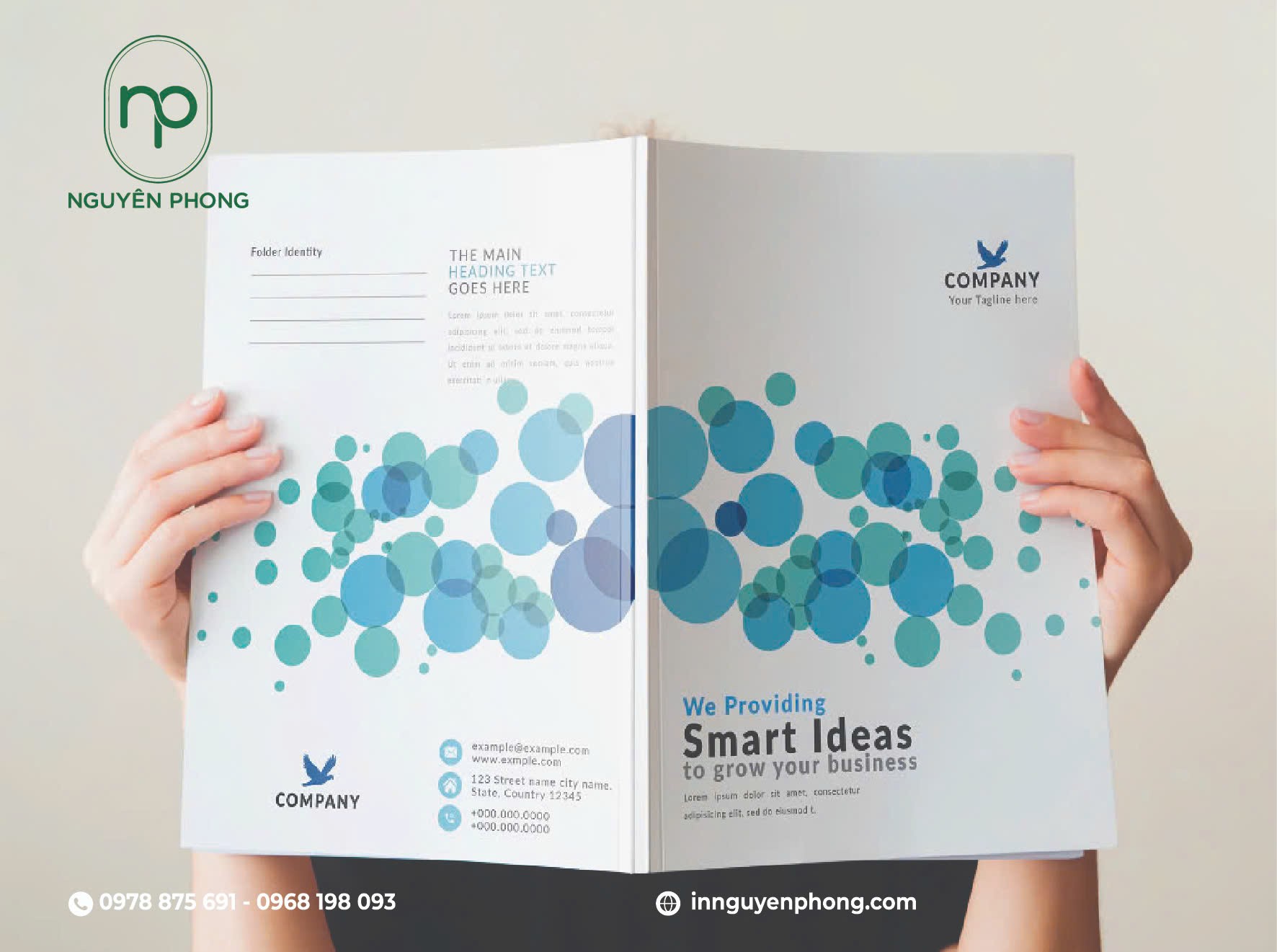 Mẫu thiết kế folder phù hợp với các tổ chức giáo dục.